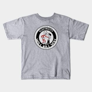 Electricity PSA - Reddy Kilowatt is a bad man. Kids T-Shirt